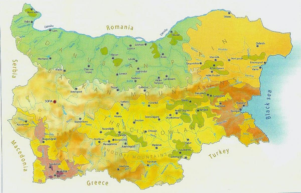 kart over Bulgaria klima