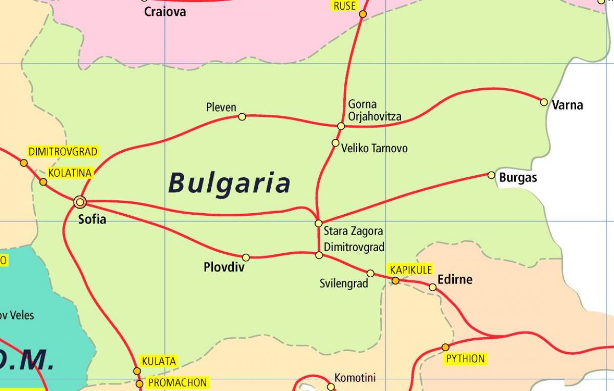 Bulgaria tog kart