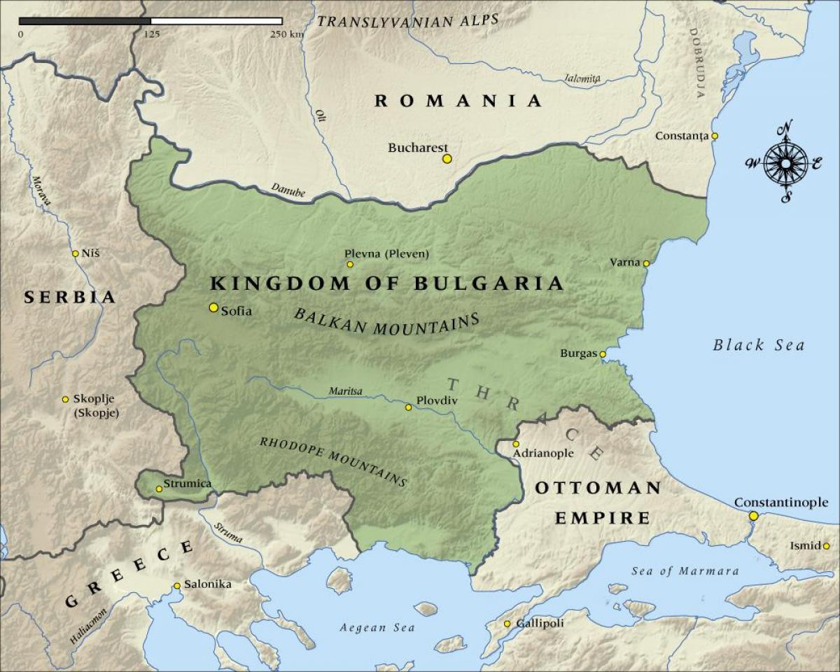 kart over gamle bulgarske