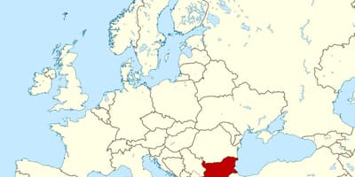 Verdenskart som viser Bulgaria