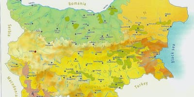 Kart over Bulgaria klima
